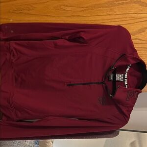 Burgundy Victoria’s Secret Pink 1/4 Zip Workout Jacket